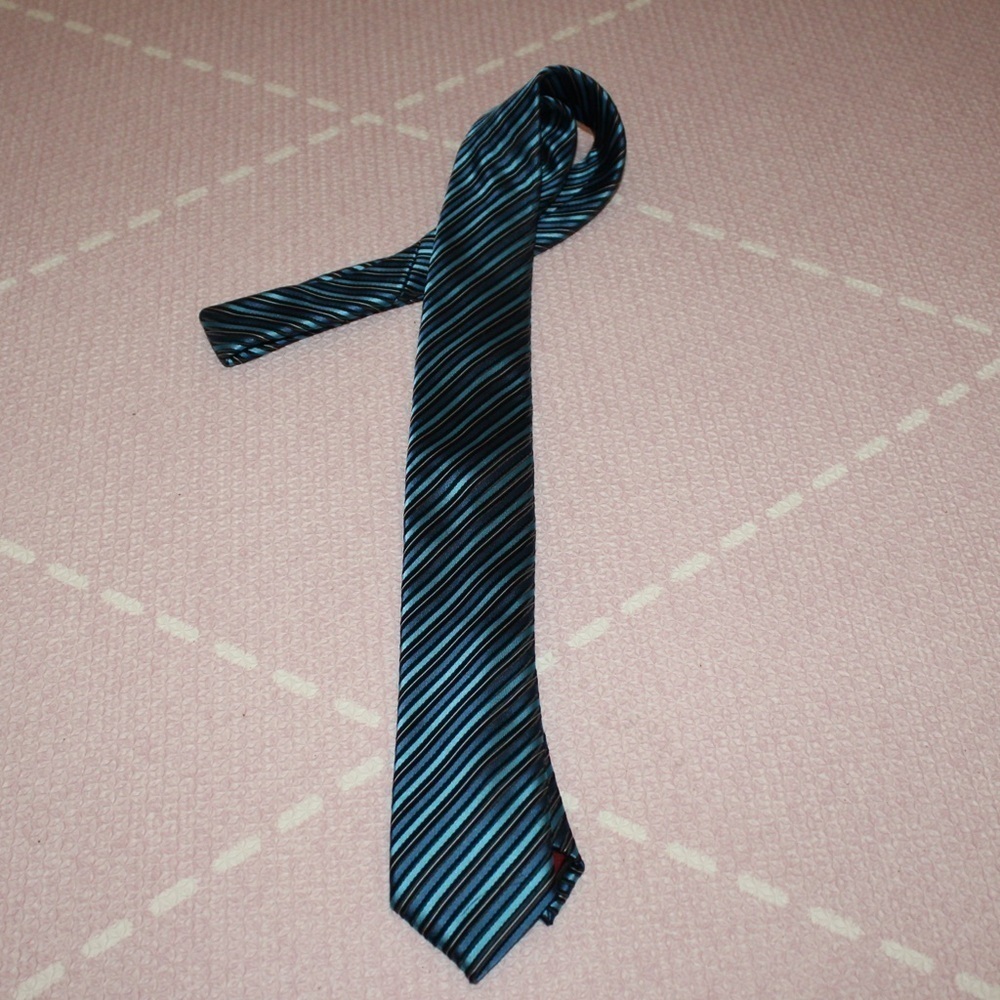 Men’s Alfani Blue Striped Tie Dress Shirt